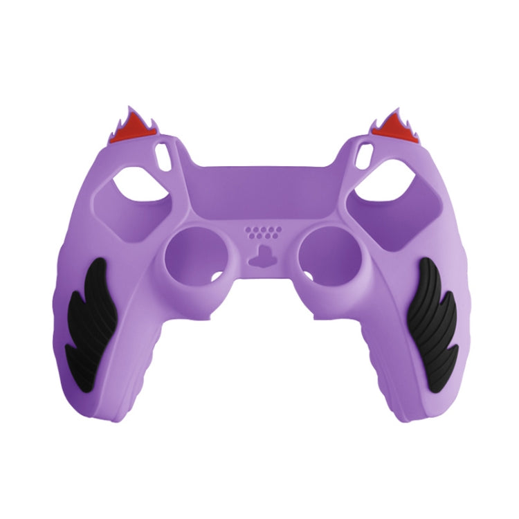 For Sony PS5 Flame Silicone Gamepad Protective Case(Purple) - Cases by buy2fix | Online Shopping UK | buy2fix