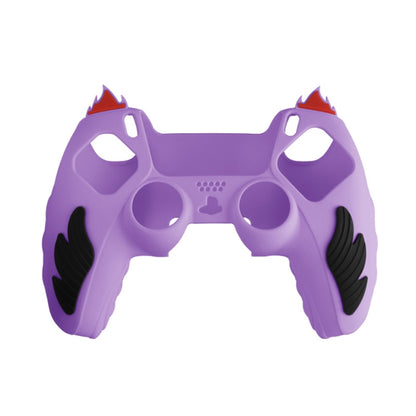 For Sony PS5 Flame Silicone Gamepad Protective Case(Purple) - Cases by buy2fix | Online Shopping UK | buy2fix