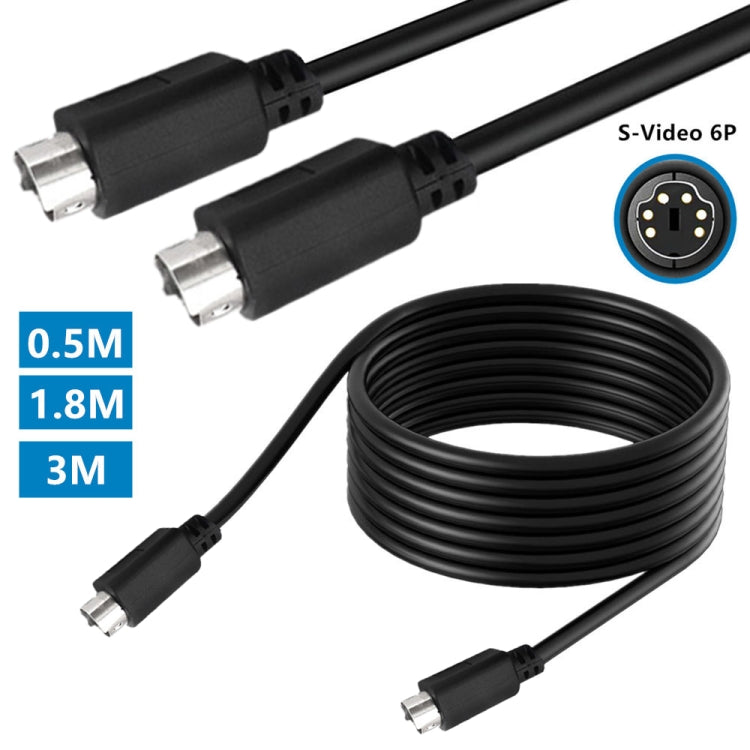 Mini DIN 6 Pin Core Extension Cable, Length:0.5m(Male to Male Straight) - Cables by buy2fix | Online Shopping UK | buy2fix