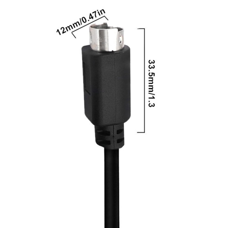 Mini DIN 6 Pin Core Extension Cable, Length:1.8m(Male to Male Straight) - Cables by buy2fix | Online Shopping UK | buy2fix