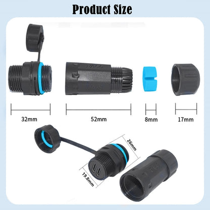 10Gpbs IP68 Waterproof Dual Ports Type-C Female to Female Straight Coupler Adapter With Protective Cover - Network Hubs by buy2fix | Online Shopping UK | buy2fix