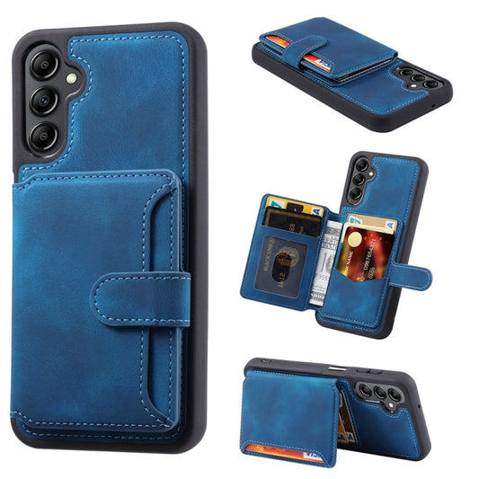 For Samsung Galaxy S25 5G Skin Feel Dream RFID Anti-theft PU Card Bag Phone Case(Peacock Blue) - Galaxy S25 5G Cases by buy2fix | Online Shopping UK | buy2fix