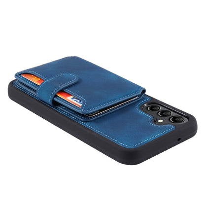 For Samsung Galaxy S25 5G Skin Feel Dream RFID Anti-theft PU Card Bag Phone Case(Peacock Blue) - Galaxy S25 5G Cases by buy2fix | Online Shopping UK | buy2fix