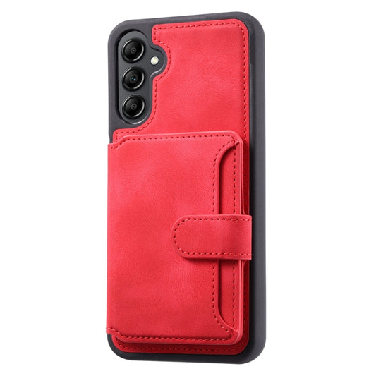 For Samsung Galaxy S25+ 5G Skin Feel Dream RFID Anti-theft PU Card Bag Phone Case(Red) by buy2fix