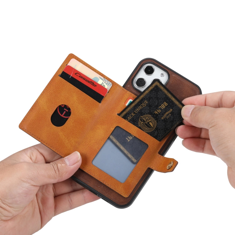 For Samsung Galaxy S25 5G Calfskin Card Slot TPU Hybrid PU Phone Case(Brown) by buy2fix