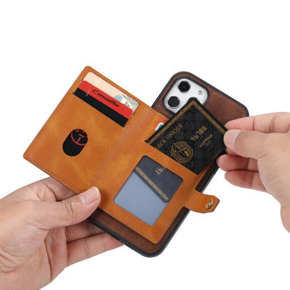 For Samsung Galaxy S25 5G Calfskin Card Slot TPU Hybrid PU Phone Case(Brown) by buy2fix