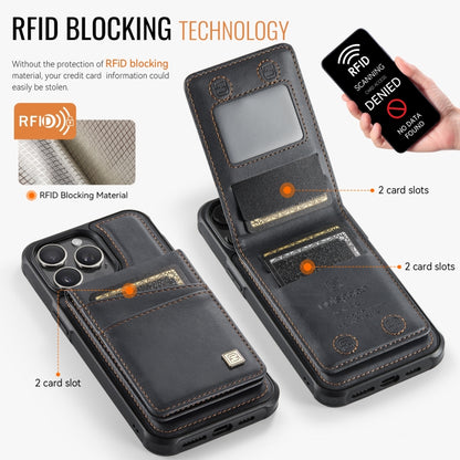 For iPhone 13 Pro Max AutSpace A12 MagSafe Magnetic RFID Card Bag Phone Case(Black) - iPhone 13 Pro Max Cases by AutSpace | Online Shopping UK | buy2fix