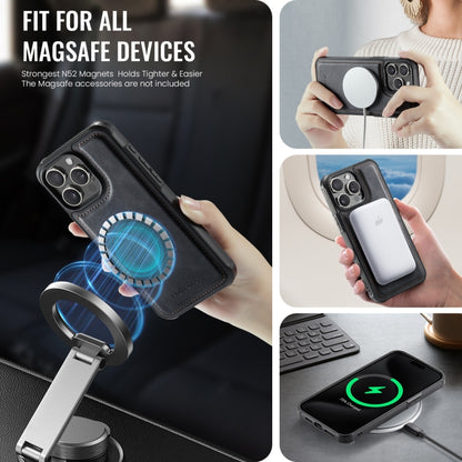 For iPhone 13 Pro AutSpace A12 MagSafe Magnetic RFID Card Bag Phone Case(Black) - iPhone 13 Pro Cases by AutSpace | Online Shopping UK | buy2fix