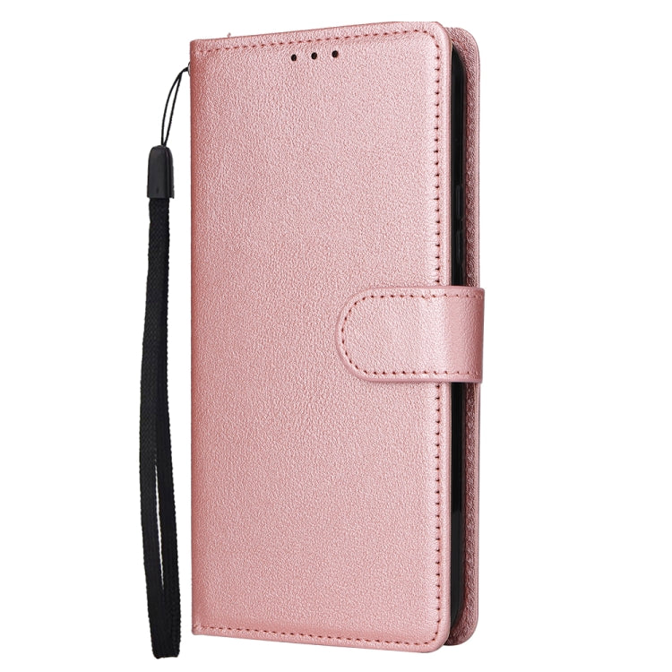 For Samsung Galaxy S25+ 5G 3-Card Slots Multifunctional Leather Phone Case(Rose Gold) by buy2fix