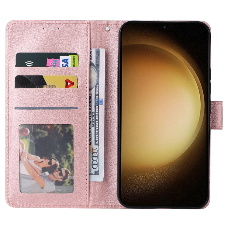 For Samsung Galaxy S25+ 5G 3-Card Slots Multifunctional Leather Phone Case(Rose Gold) by buy2fix