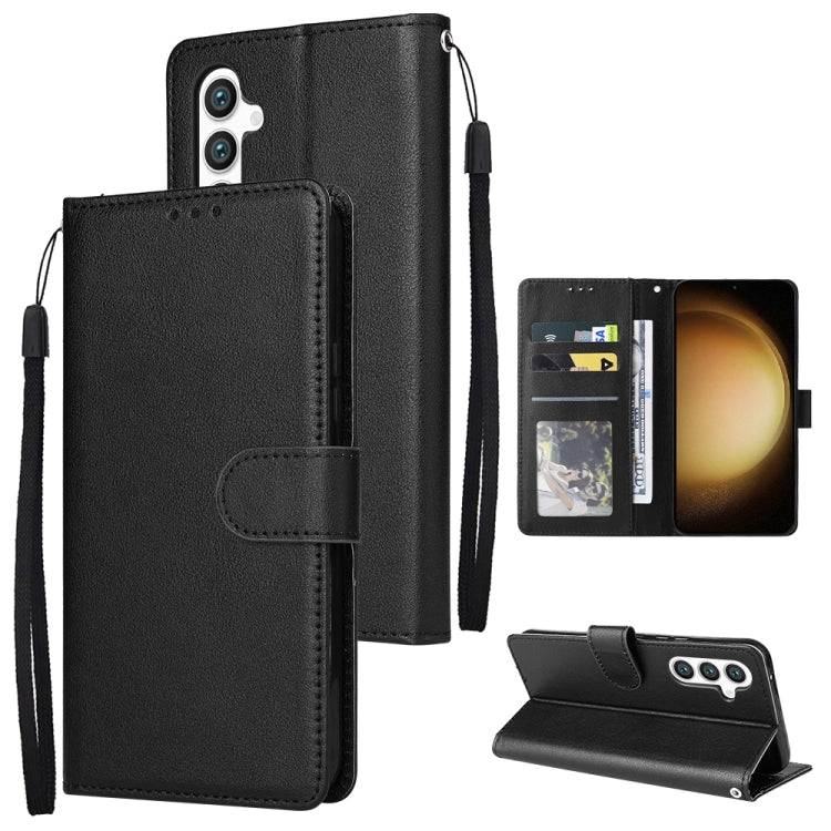 For Samsung Galaxy S25+ 5G 3-Card Slots Multifunctional Leather Phone Case(Black) by buy2fix