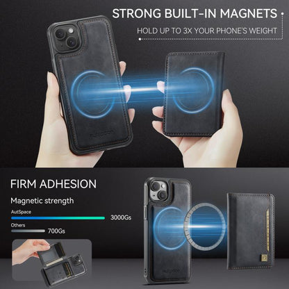For iPhone 14 AutSpace A13 MagSafe Magnetic RFID Flip Card Bag Phone Case(Black) - iPhone 14 Cases by AutSpace | Online Shopping UK | buy2fix