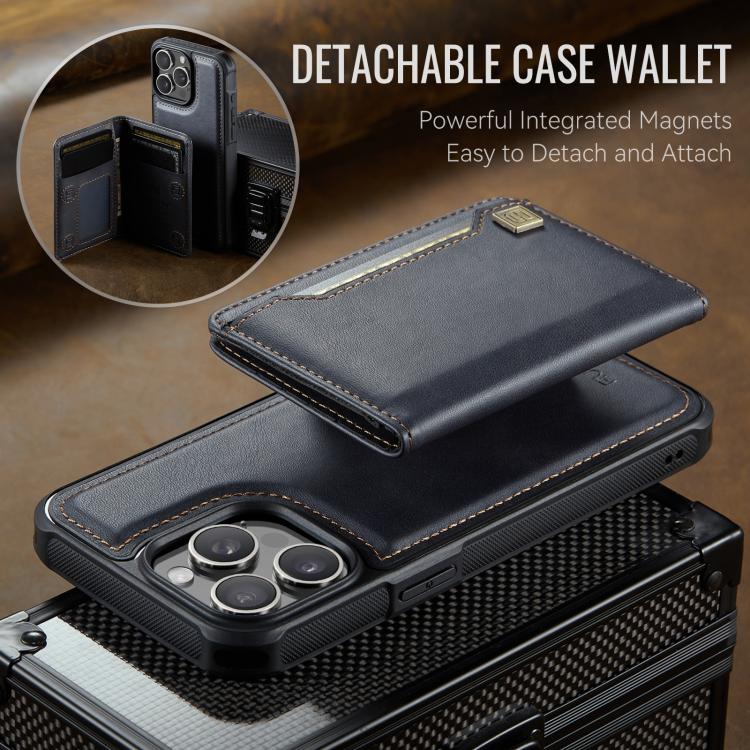 For iPhone 12 Pro AutSpace A13 MagSafe Magnetic RFID Flip Card Bag Phone Case(Black) - iPhone 12 / 12 Pro Cases by AutSpace | Online Shopping UK | buy2fix