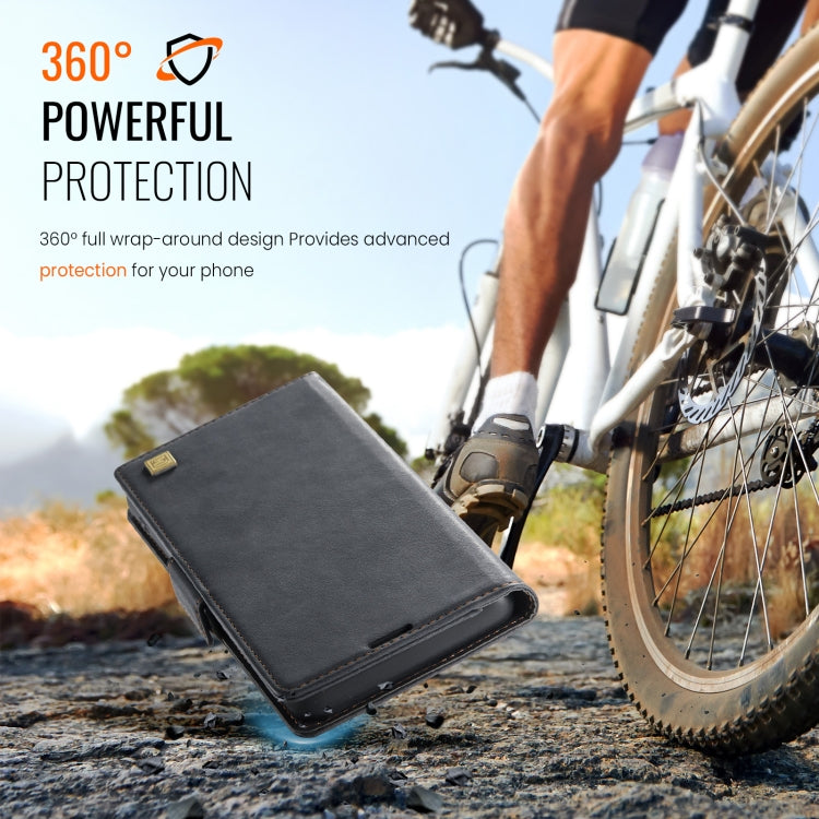 For iPhone 12 / 12 Pro AutSpace A11 Side Buckle MagSafe Magnetic RFID Phone Leather Case(Black) - iPhone 12 / 12 Pro Cases by AutSpace | Online Shopping UK | buy2fix