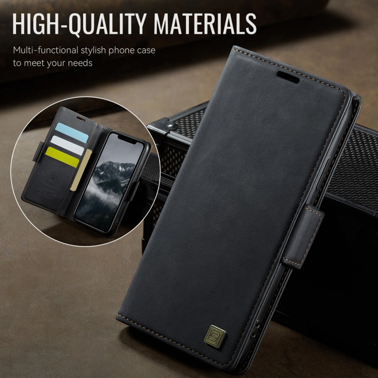 For iPhone 11 AutSpace A11 Side Buckle MagSafe Magnetic RFID Phone Leather Case(Black) - iPhone 11 Cases by AutSpace | Online Shopping UK | buy2fix