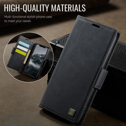 For iPhone 11 AutSpace A11 Side Buckle MagSafe Magnetic RFID Phone Leather Case(Black) - iPhone 11 Cases by AutSpace | Online Shopping UK | buy2fix