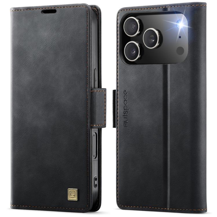 For iPhone 17 Pro AutSpace A11 Side Buckle MagSafe Magnetic RFID Phone Leather Case(Black) - iPhone 17 Pro Cases by AutSpace | Online Shopping UK | buy2fix