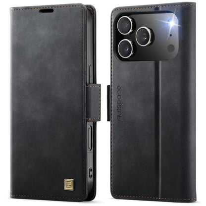 For iPhone 17 Pro AutSpace A11 Side Buckle MagSafe Magnetic RFID Phone Leather Case(Black) - iPhone 17 Pro Cases by AutSpace | Online Shopping UK | buy2fix