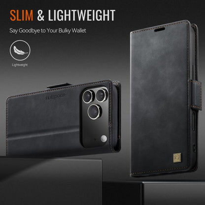 For iPhone 17 Pro AutSpace A11 Side Buckle MagSafe Magnetic RFID Phone Leather Case(Black) - iPhone 17 Pro Cases by AutSpace | Online Shopping UK | buy2fix