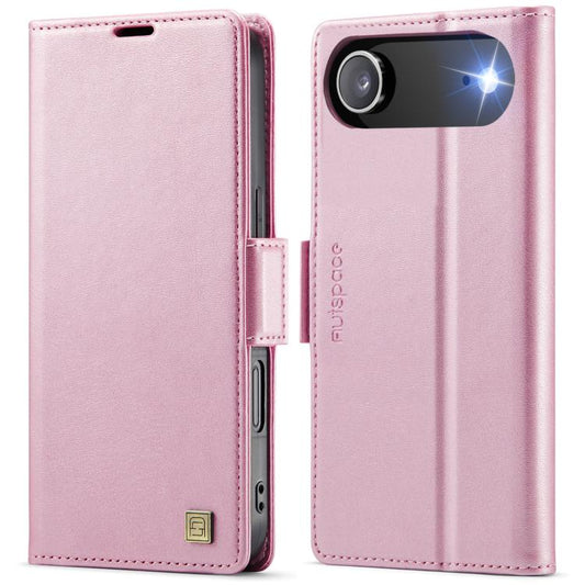 For iPhone Air AutSpace A11 Side Buckle MagSafe Magnetic RFID Phone Leather Case(Rose Gold) - iPhone Air Cases by AutSpace | Online Shopping UK | buy2fix