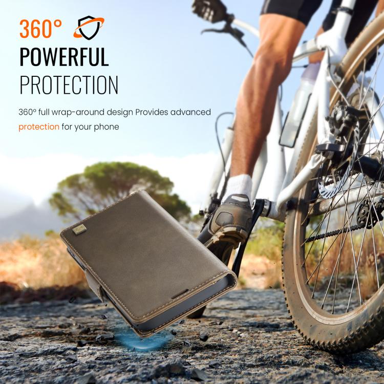 For iPhone 17 AutSpace A11 Side Buckle MagSafe Magnetic RFID Phone Leather Case(Coffee) - iPhone 17 Cases by AutSpace | Online Shopping UK | buy2fix