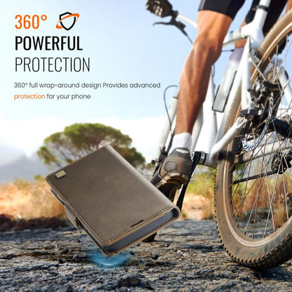 For iPhone 17 AutSpace A11 Side Buckle MagSafe Magnetic RFID Phone Leather Case(Coffee) - iPhone 17 Cases by AutSpace | Online Shopping UK | buy2fix