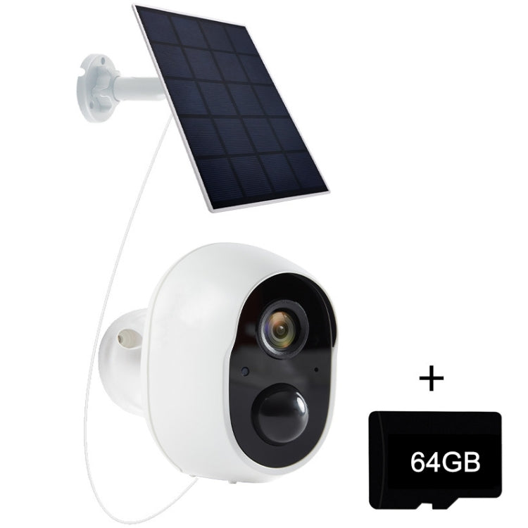 Graffit Version Home Ultra-HD Solar Panel Wireless WiFi Surveillance Camera, Memory Card:64GB(EU Plug) - Wireless Camera by buy2fix | Online Shopping UK | buy2fix