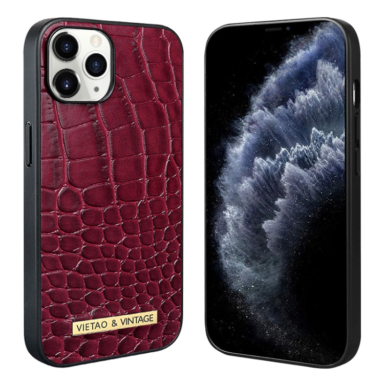 For iPhone 11 VIETAO Alligator Texture PU Phone Case(Red) - iPhone 11 Cases by VIETAO | Online Shopping UK | buy2fix
