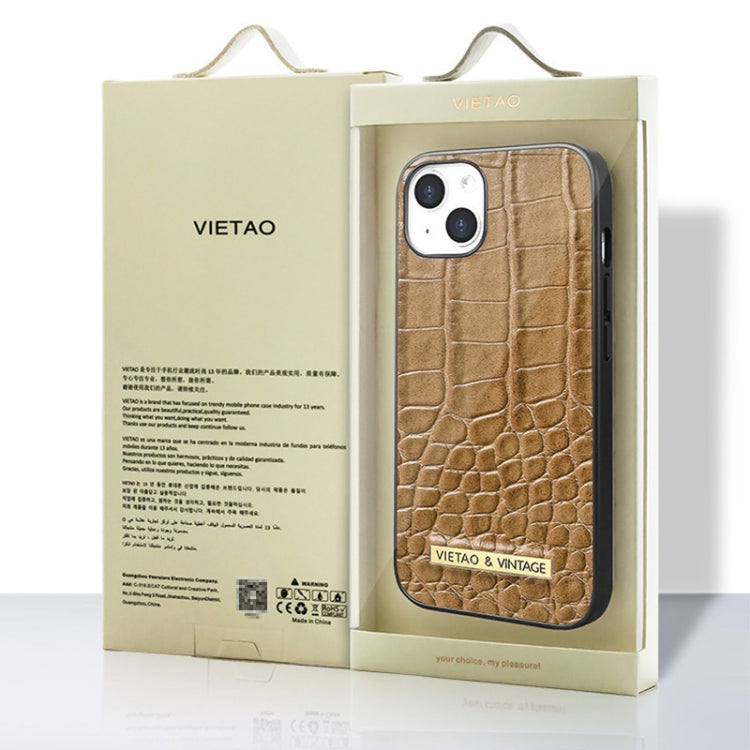 For iPhone 12 Pro Max VIETAO Alligator Texture PU Phone Case(Black) - iPhone 12 Pro Max Cases by VIETAO | Online Shopping UK | buy2fix