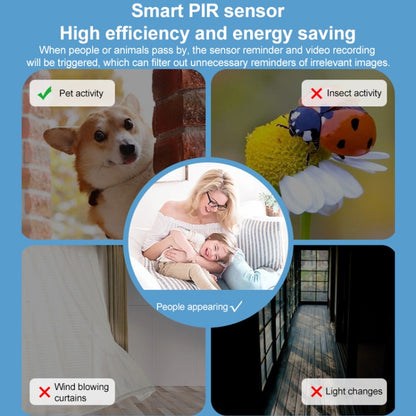 3MP Home Outdoor HD Wireless Surveillance Camera, WiFi Version+5200mAh Battery+Onecam APP(EU Plug) - Wireless Camera by buy2fix | Online Shopping UK | buy2fix
