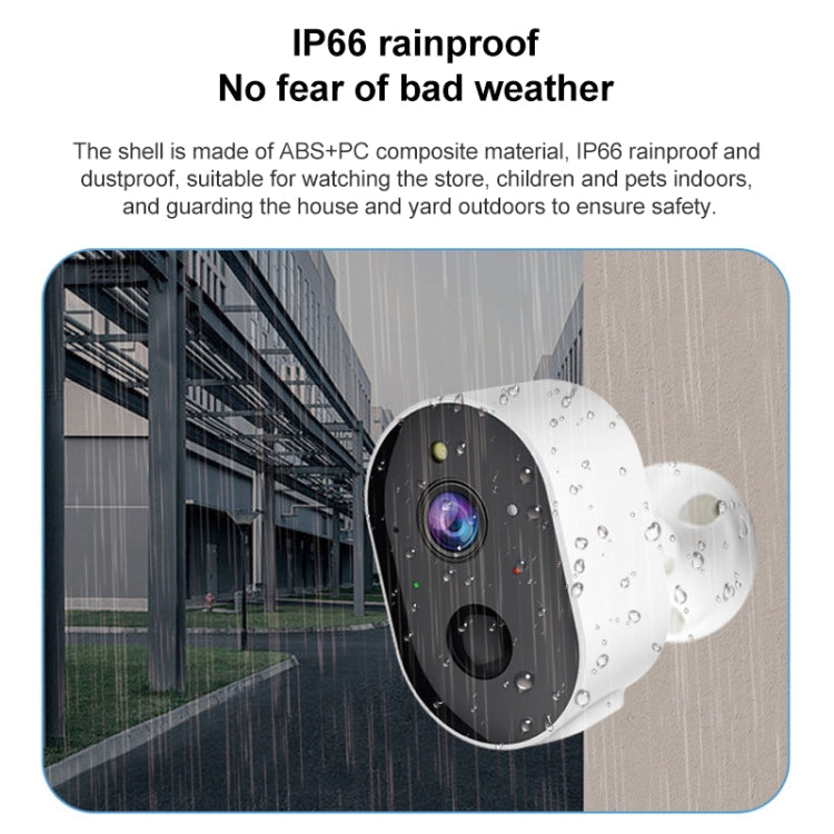 3MP Home Outdoor HD Wireless Surveillance Camera, WiFi Version+5200mAh Battery+Onecam APP(US Plug) - Wireless Camera by buy2fix | Online Shopping UK | buy2fix