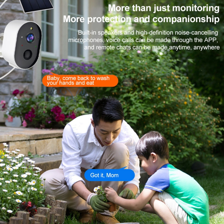 3MP Graffit Version Outdoor HD Solar Panel Wireless WiFi Surveillance Camera, Memory Card:128GB(US Plug) - Wireless Camera by buy2fix | Online Shopping UK | buy2fix