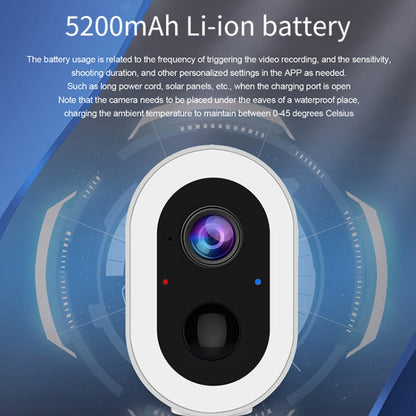 WiFi Tuya Smart Version HD Low Power Consumption Battery Camera, EU Plug, Memory Card:32GB(White) - Wireless Camera by buy2fix | Online Shopping UK | buy2fix