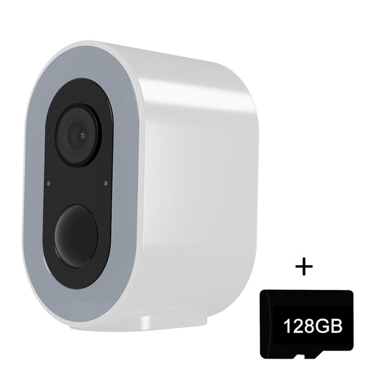 WiFi Tuya Smart Version HD Low Power Consumption Battery Camera, US Plug, Memory Card:128GB(White) - Wireless Camera by buy2fix | Online Shopping UK | buy2fix