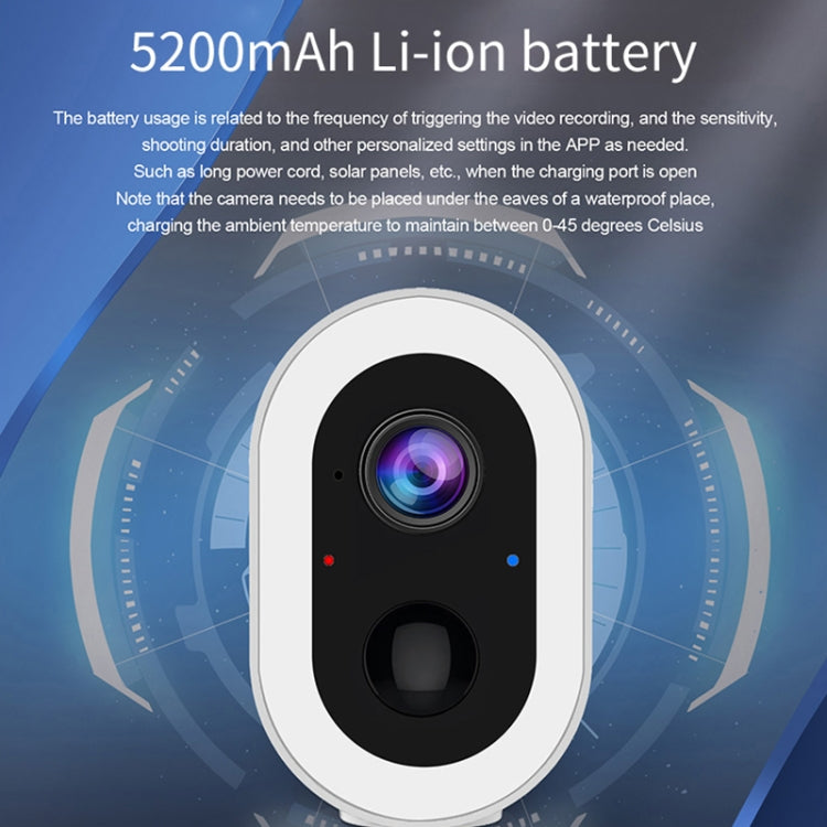 WiFi Tuya Smart Version HD Low Power Consumption Battery Camera, US Plug, Memory Card:64GB(Grey) - Wireless Camera by buy2fix | Online Shopping UK | buy2fix