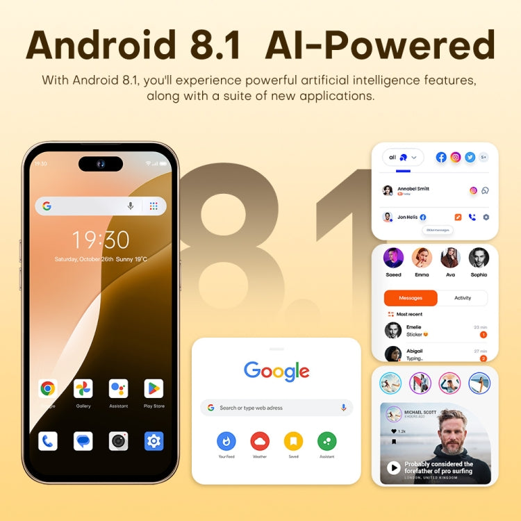 U218 / i16 Pro Max, 1GB+16GB, 6.6 inch Android 8.1 MTK6580A Quad Core, OTG, Network: 3G, Dual SIM, Plug:UK Plug(White) -  by buy2fix | Online Shopping UK | buy2fix