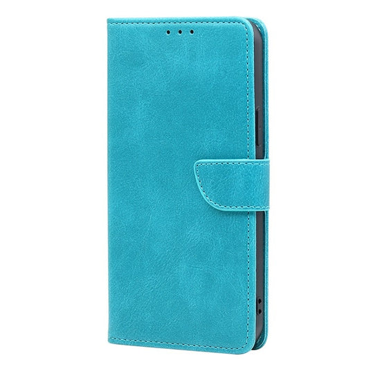 For Samsung Galaxy S25 5G Calf Texture Buckle Flip Leather Phone Case(Light Blue) by buy2fix