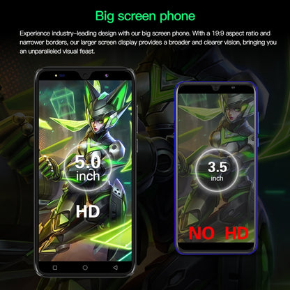 Povo6 Neo / DP29, 1GB+16GB, Face Identification, 5.0 inch Android 8.1 MTK6580M Quad Core, Network: 3G, Dual SIM, Plug:US Plug(Green) -  by buy2fix | Online Shopping UK | buy2fix