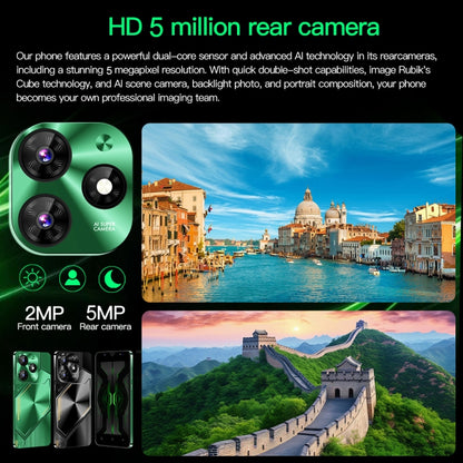 Povo6 Neo / DP29, 1GB+16GB, Face Identification, 5.0 inch Android 8.1 MTK6580M Quad Core, Network: 3G, Dual SIM, Plug:EU Plug(Green) -  by buy2fix | Online Shopping UK | buy2fix