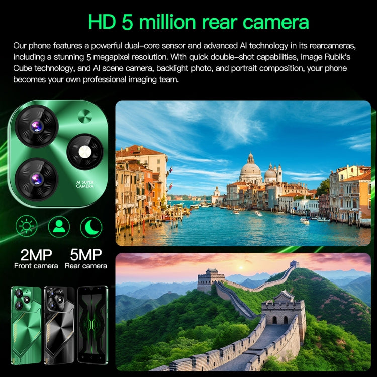 Povo6 Neo / DP29, 1GB+16GB, Face Identification, 5.0 inch Android 8.1 MTK6580M Quad Core, Network: 3G, Dual SIM, Plug:AU Plug(Green) -  by buy2fix | Online Shopping UK | buy2fix