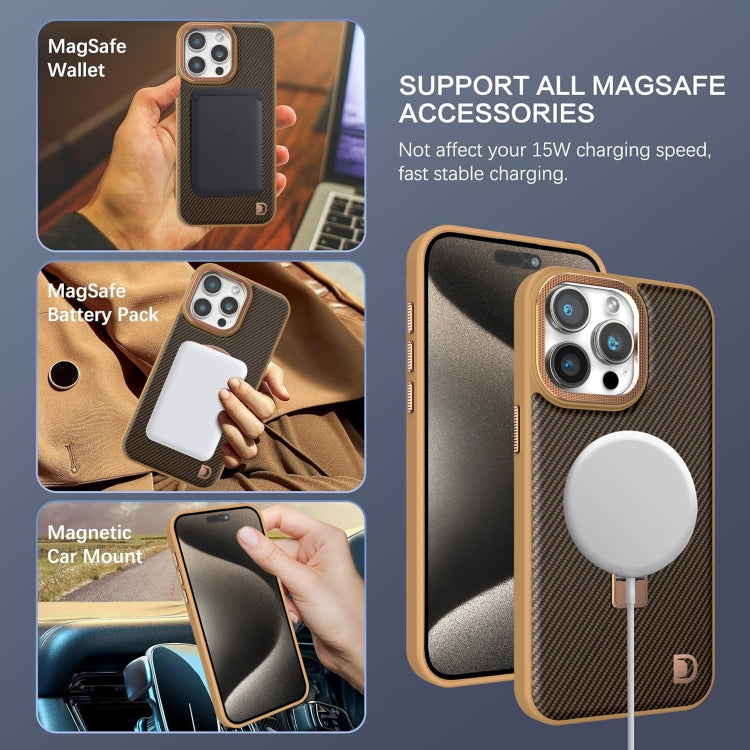 For iPhone 16 Carbon Fiber MagSafe Holder Phone Case(Gold) - iPhone 16 Cases by buy2fix | Online Shopping UK | buy2fix