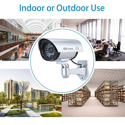 Waterproof Simulation Surveillance Camera with LED Flash Light(Black) - Simulated Cameras by buy2fix | Online Shopping UK | buy2fix
