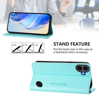 For Nothing CMF Phone 1 RC01 Dual-Folded Magnetic Suction RFID Leather Phone Case(Mint Green) - Nothing Cases by buy2fix | Online Shopping UK | buy2fix