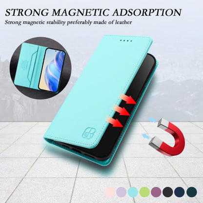 For Nothing CMF Phone 1 RC01 Dual-Folded Magnetic Suction RFID Leather Phone Case(Mint Green) - Nothing Cases by buy2fix | Online Shopping UK | buy2fix