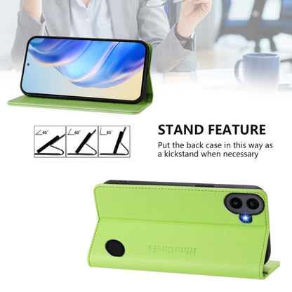 For Nothing CMF Phone 1 RC01 Dual-Folded Magnetic Suction RFID Leather Phone Case(Grass Green) - Nothing Cases by buy2fix | Online Shopping UK | buy2fix