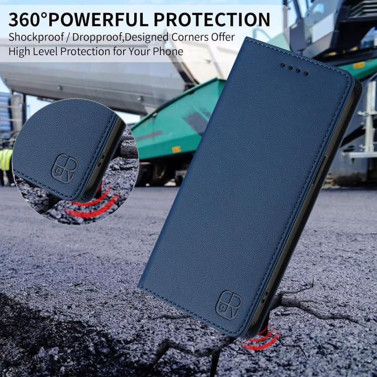 For Nothing CMF Phone 1 RC01 Dual-Folded Magnetic Suction RFID Leather Phone Case(Dark Blue) - Nothing Cases by buy2fix | Online Shopping UK | buy2fix