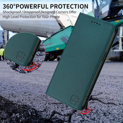 For Nothing CMF Phone 1 RC01 Dual-Folded Magnetic Suction RFID Leather Phone Case(Dark Green) - Nothing Cases by buy2fix | Online Shopping UK | buy2fix