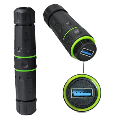 M20 5Gpbs USB3.0 Outdoor IP68 Waterproof Connector(Black) - USB 3.0 by buy2fix | Online Shopping UK | buy2fix