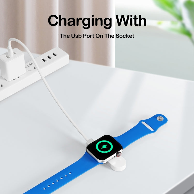 For Apple Watch Series A13 Portable Wireless Charger(White) - Charger / Holder by buy2fix | Online Shopping UK | buy2fix