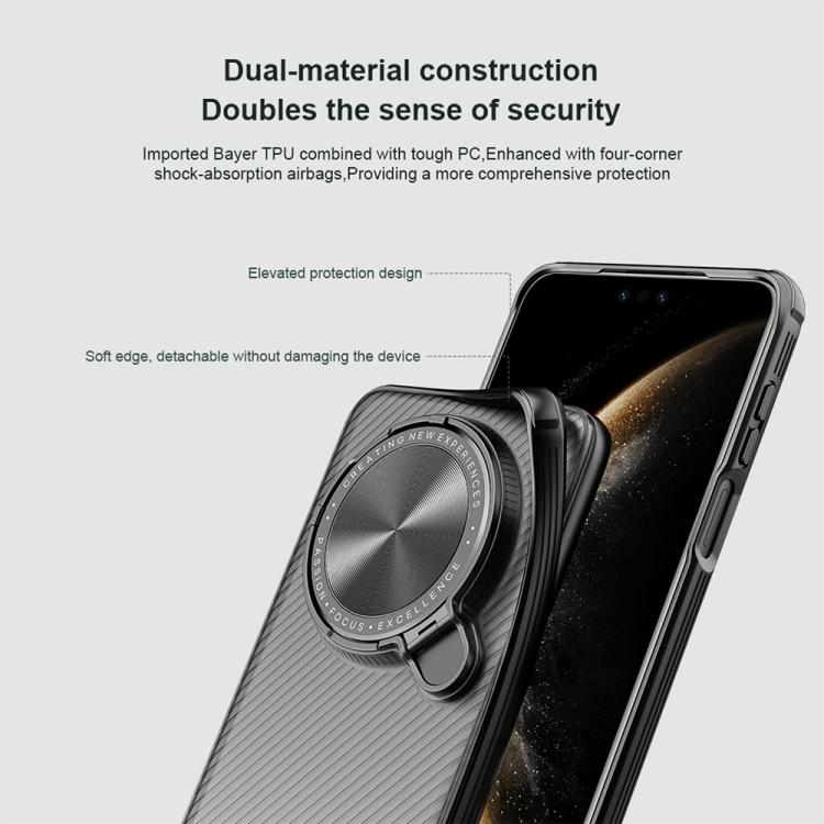 For Huawei Mate 70 Pro / 70 Pro+ NILLKIN CamShield Prop Translucent PC Phone Case(Black) by NILLKIN